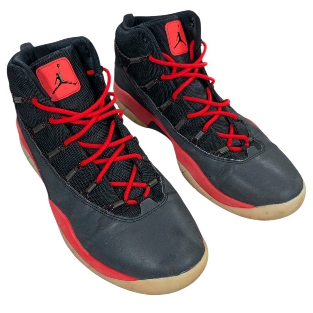 Air Jordan Prime Flight Mens 12 Black Red Infrared 616846-023 Basketball Shoes
